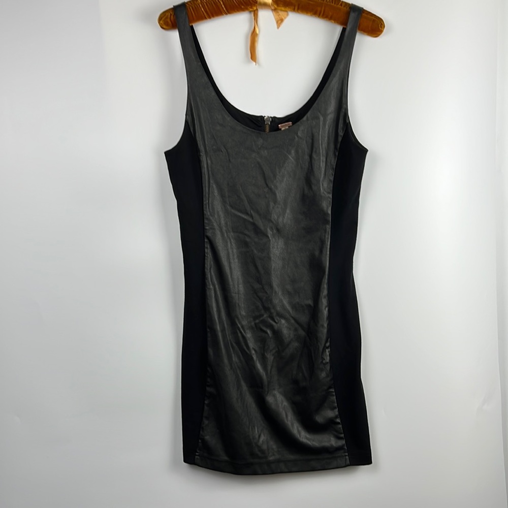 Free People Faux Leather Bodycon Sleeveless Dress Sz: M(8-10)